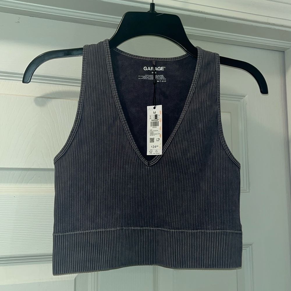 GARAGE sleeveless crop top